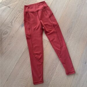 PARAGON High Waist Pocket Leggings Orange XS